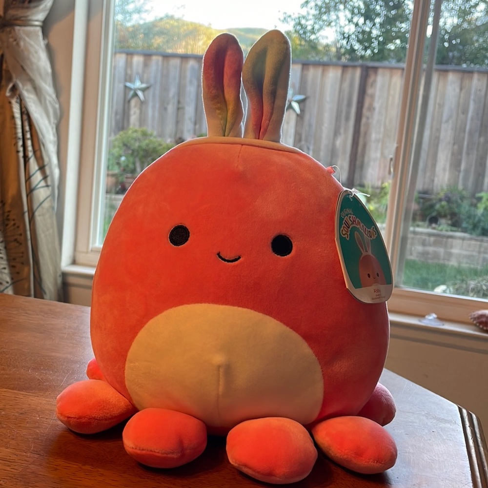 New Easter Squishmallows Abby the Octopus w/ Bunny Ears 12" Kelly Toys